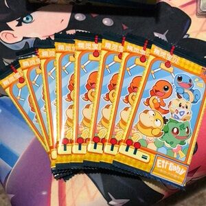 8 Pack Bundle Pokémon Chinese Elf Baby Trading Card Booster Packs